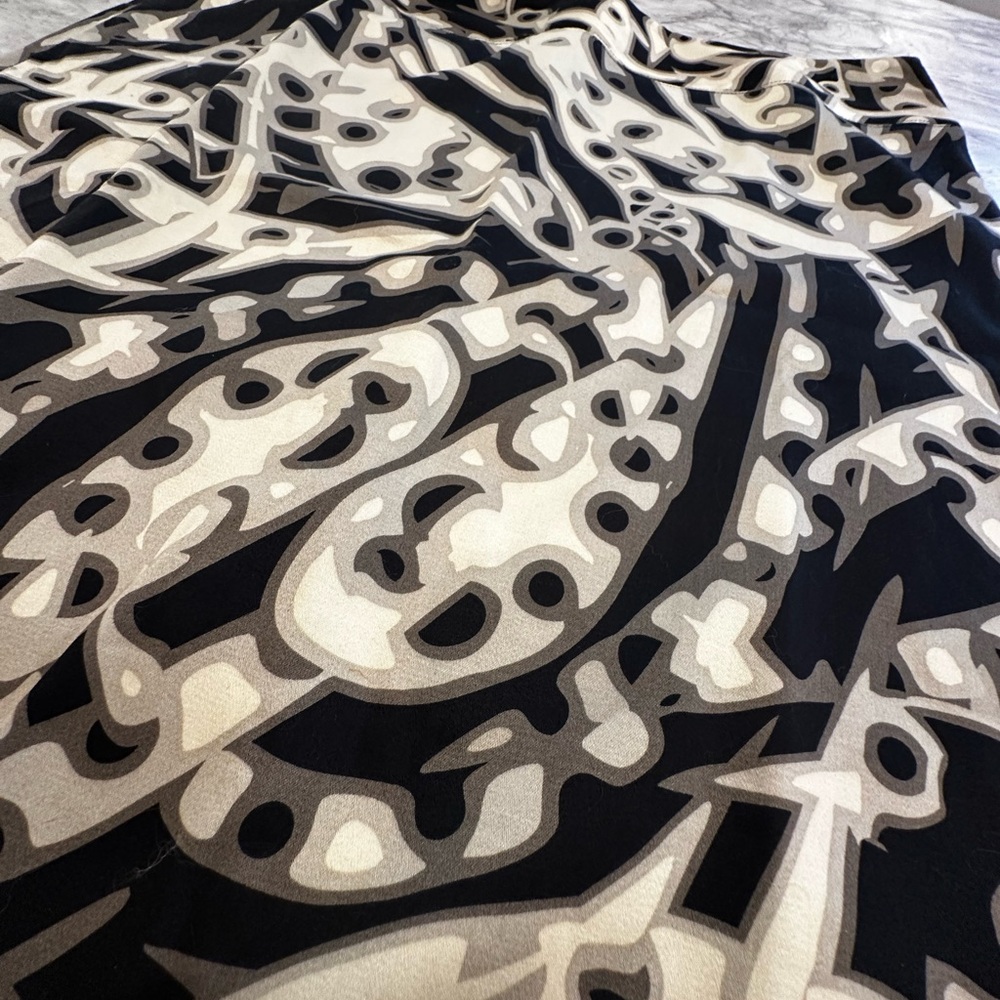 Alfani Beige and Black Patterned Skirt, NWT, Size 16 - Picture 5 of 7